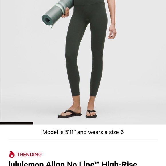 NWT Lululemon athletica Women's Align High-Rise Leggings - Dark Green - size 4 - Picture 1 of 4